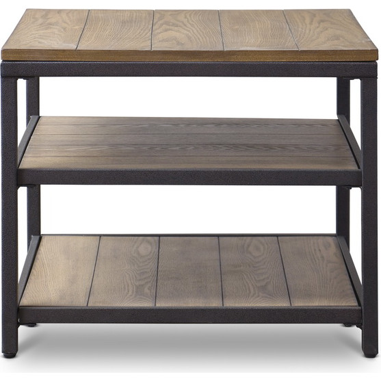 Baxton YLX 0005 AT Caribou End Table in Distressed Finish Wood