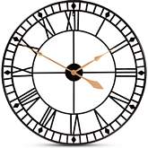 Janette Wall Clock in Black & Gold Finish Metal