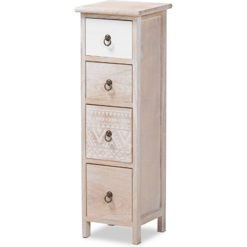 Seanna 4 Drawer Storage Unit in Multicolor Wood