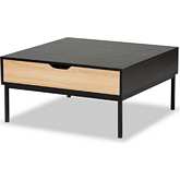 Haben Coffee Table in Oak Brown & Black Wood