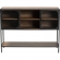 Cardea 2 Door Sideboard in Walnut Brown Finish Wood & Black Metal