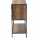 Cardea 2 Door Sideboard in Walnut Brown Finish Wood & Black Metal