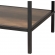 Cardea 2 Door Sideboard in Walnut Brown Finish Wood & Black Metal