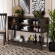 Cardea 2 Door Sideboard in Walnut Brown Finish Wood & Black Metal