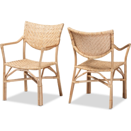 Damani Dining Chair in Natural Brown Rattan