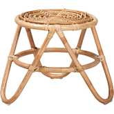 Jacinda End Table in Natural Brown Rattan