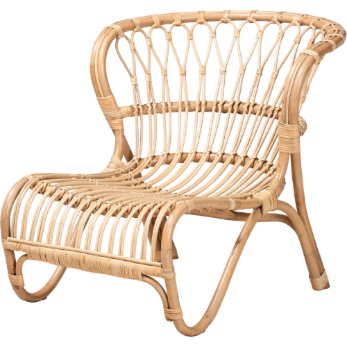 Alaya Accent Chair in Natural Brown Rattan