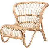 Alaya Accent Chair in Natural Brown Rattan