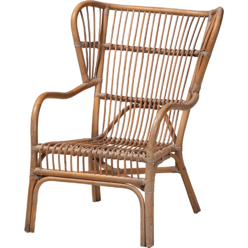 Lamaria Accent Arm Chair in Antique Natural Brown Rattan