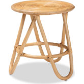 Rinjani End Table in Natural Brown Rattan