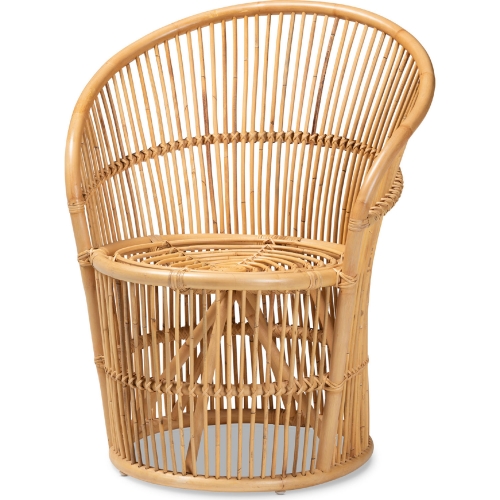 Narva Accent Chair in Natural Brown Rattan