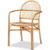 Tugera Dining Chair in Natural Brown Rattan