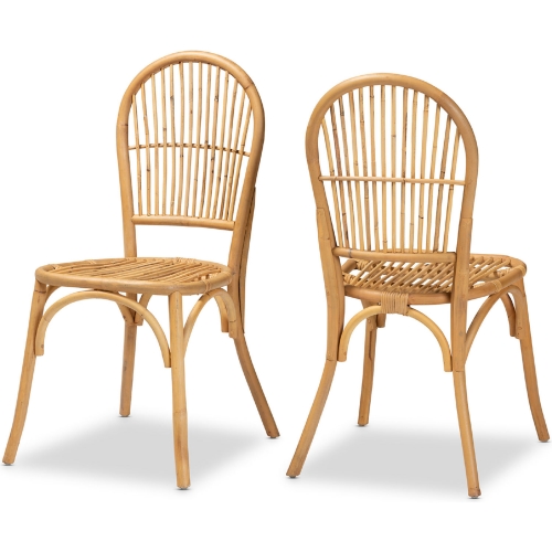 Wina Natural Brown Rattan Dining Chair (Set of 2)