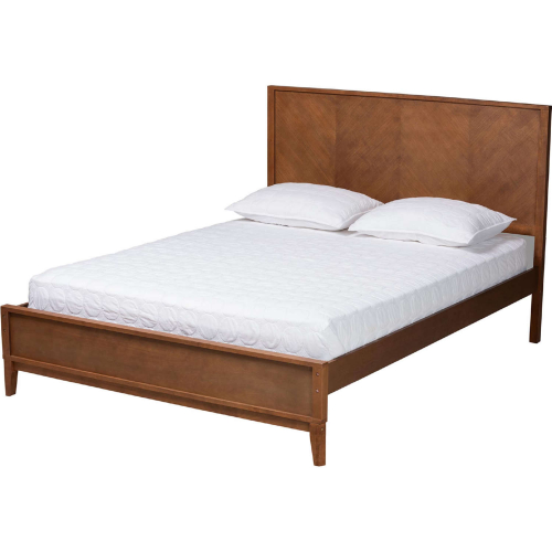 Carver King Platform Bed in Ash Walnut Finish Wood