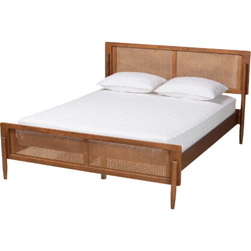 Gardwin King Platform Bed in Ash Walnut Finish Wood