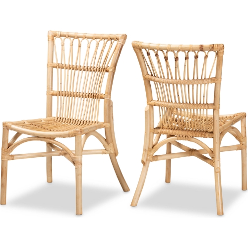 Ammi Dining Chair in Natural Brown Rattan