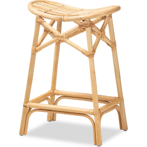 Elgon Counter Stool in Natural Finish Rattan