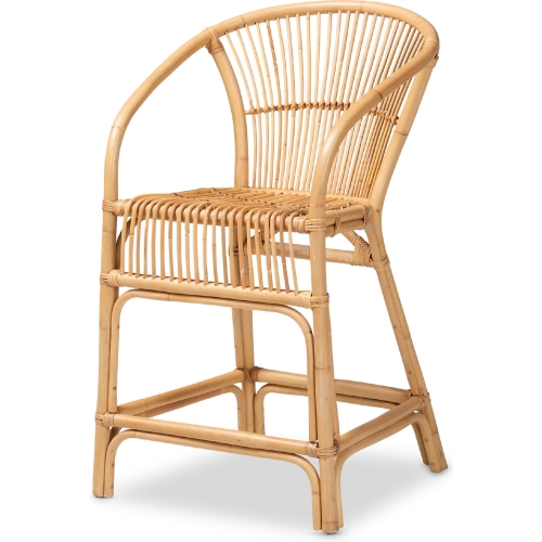 Murai Counter Stool in Natural Brown Rattan