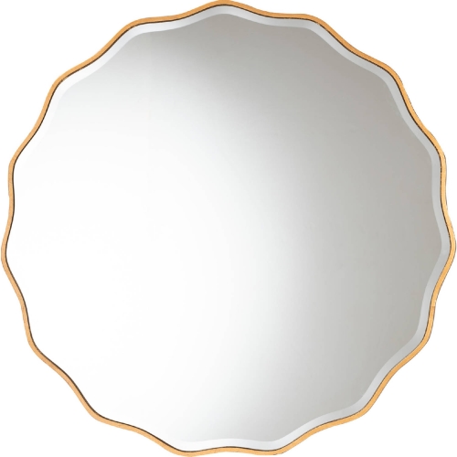 Weston Wall Mirror in Antique Gold Leaf Finish Wood