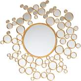 Castiel Bubble Wall Mirror in Antique Gold Lleaf Metal