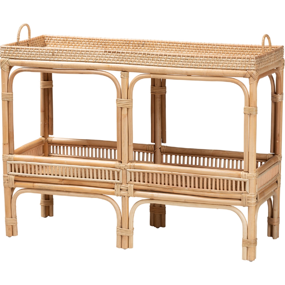 Baxton Lombok-Rattan-Console Table Lombok Console Table in Natural Brown  Rattan