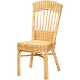 Barito Dining Chair in Natural Brown Rattan & Wicker