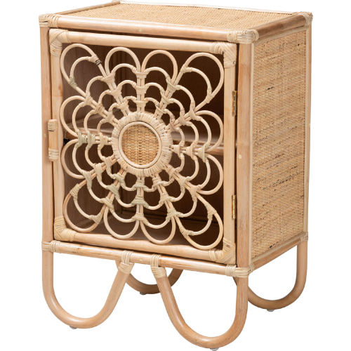 Acelin Nightstand in Natural Brown Rattan