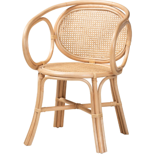 Palesa Dining Chair in Natural Brown Rattan