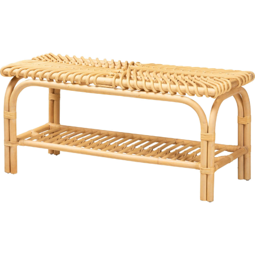 Himari Accent Bench in Natural Brown Rattan