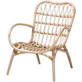 Bajo Natural Brown Rattan Arm Chair