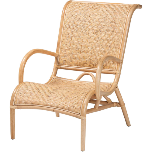 Madura Lounge Chair in Natural Brown Rattan