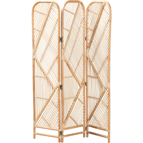 Firenze Room Divider in Natural Brown Rattan