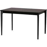 Sherwin 47" Dining Table in Black Finish Wood