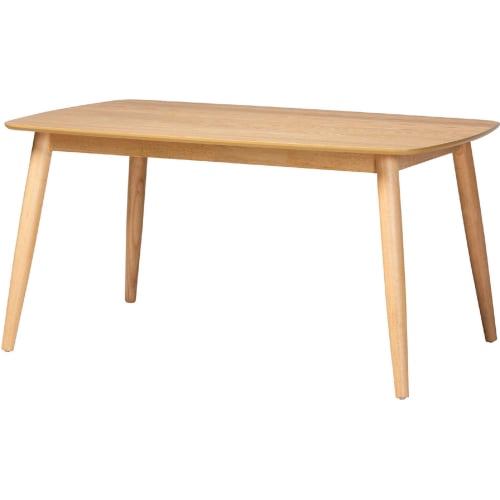 Flora 59" Dining Table in Natural Oak Finish Wood