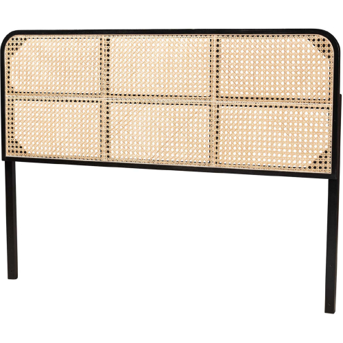 Lainer Queen Headboard in Black & Natural Bamboo