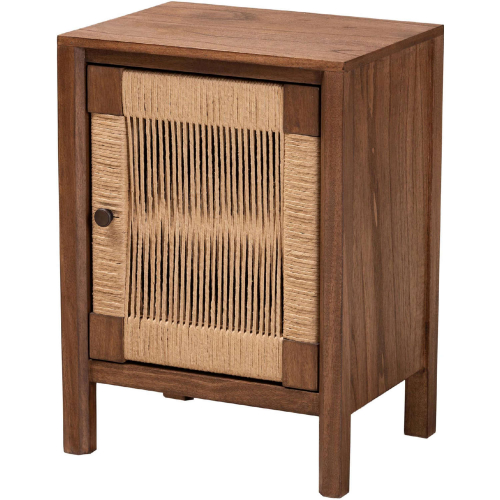 Holitz Nightstand in Walnut Brown Finish Wood