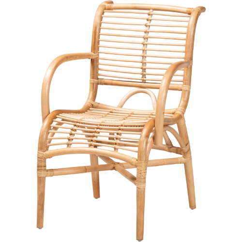 Seminyak Lounge Chair in Natural Brown Rattan