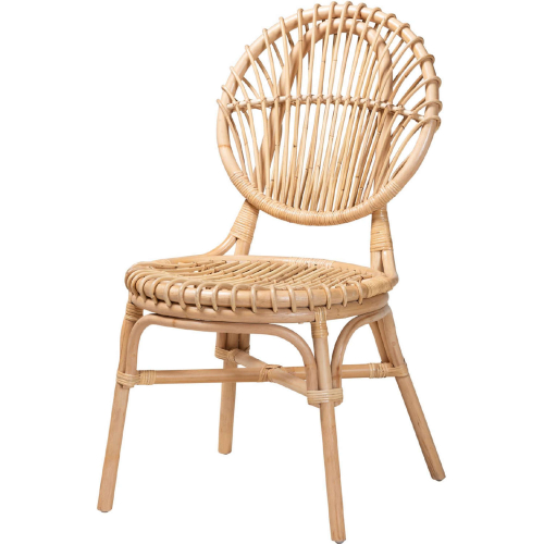 Iris Dining Chair in Natural Brown Rattan