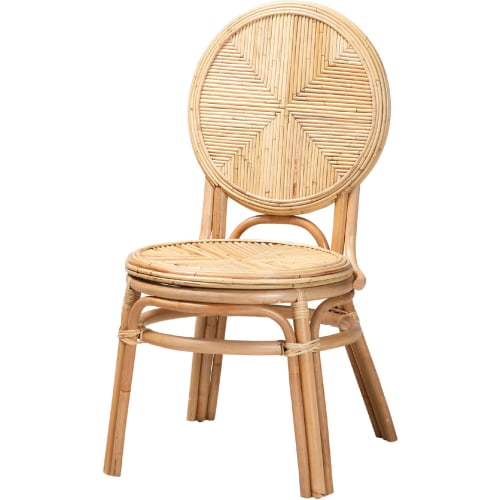 Carita Dining Chair in Natural Brown Rattan