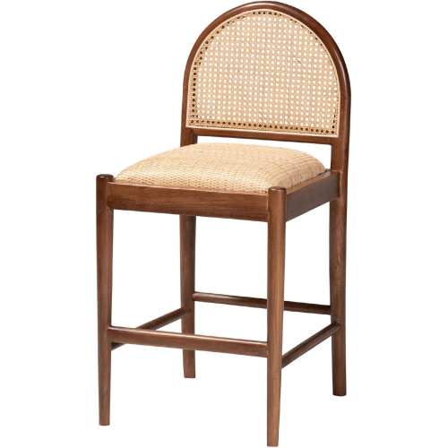 Maryland Counter Stool in Natural Rattan & Acacia Wood