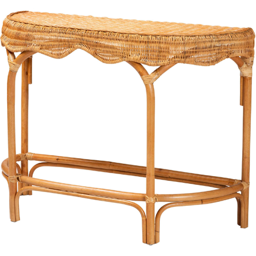 Wakana Console Table in Natural Brown Rattan