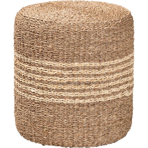 Wickham Ottoman in Natural Brown Seagrass