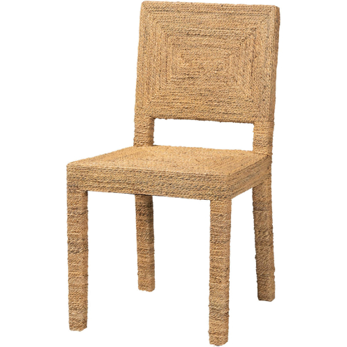 Anfield Dining Chair in Natural Seagrass & Mahogany Wood