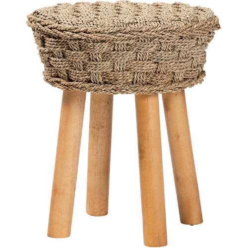 Denver Dining Stool in Natural Seagrass & Acacia Wood