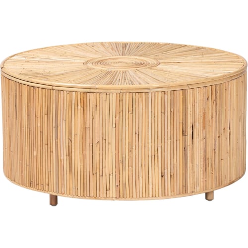 Miami Coffee Table in Light Honey Rattan