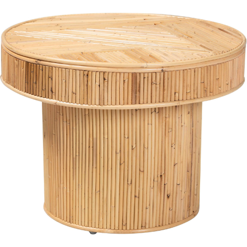 Iryna End Table in Natural Light Honey Rattan