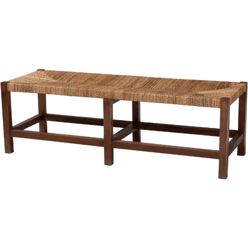 Liza Accent Bench in Acacia Wood & Natural Seagrass