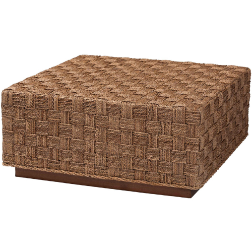 Karina Coffee Table in Woven Natural Seagrass & Wood