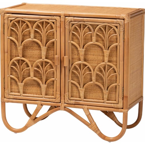 Baylor Storage Cabinet in Light Honey Rattan