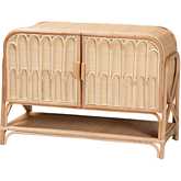 Gitano 2 Door Storage Cabinet in Natural Rattan